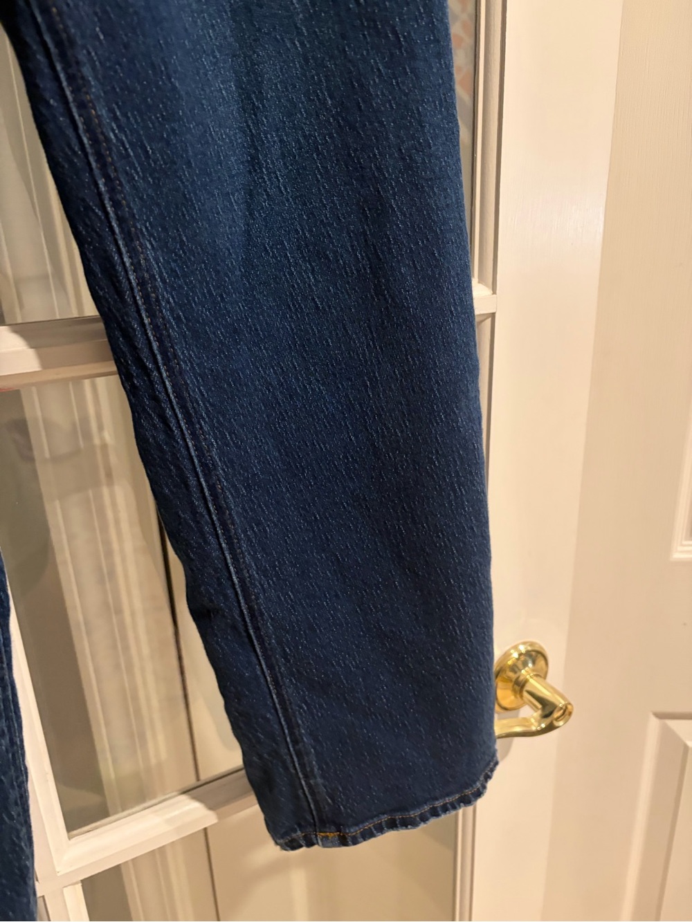 Quince Comfort Stretch High Rise Cropped Wide Leg 26” Stormy Blue Size 30 - Picture 8 of 10
